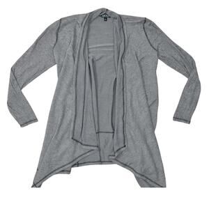 Lauren Ralph Lauren Women's Gray Open Cardigan XL Viscose Long Sleeve Solid